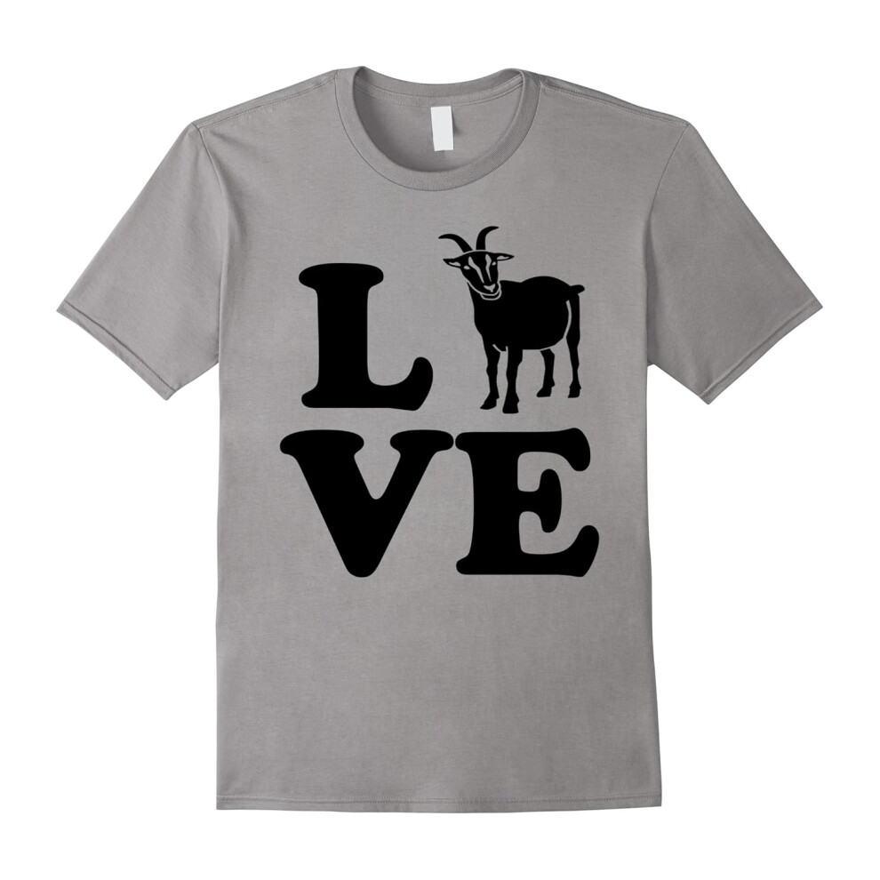 (XL) Barnyard Farm Animal, Love mountain goats T-Shirt-Father's Day