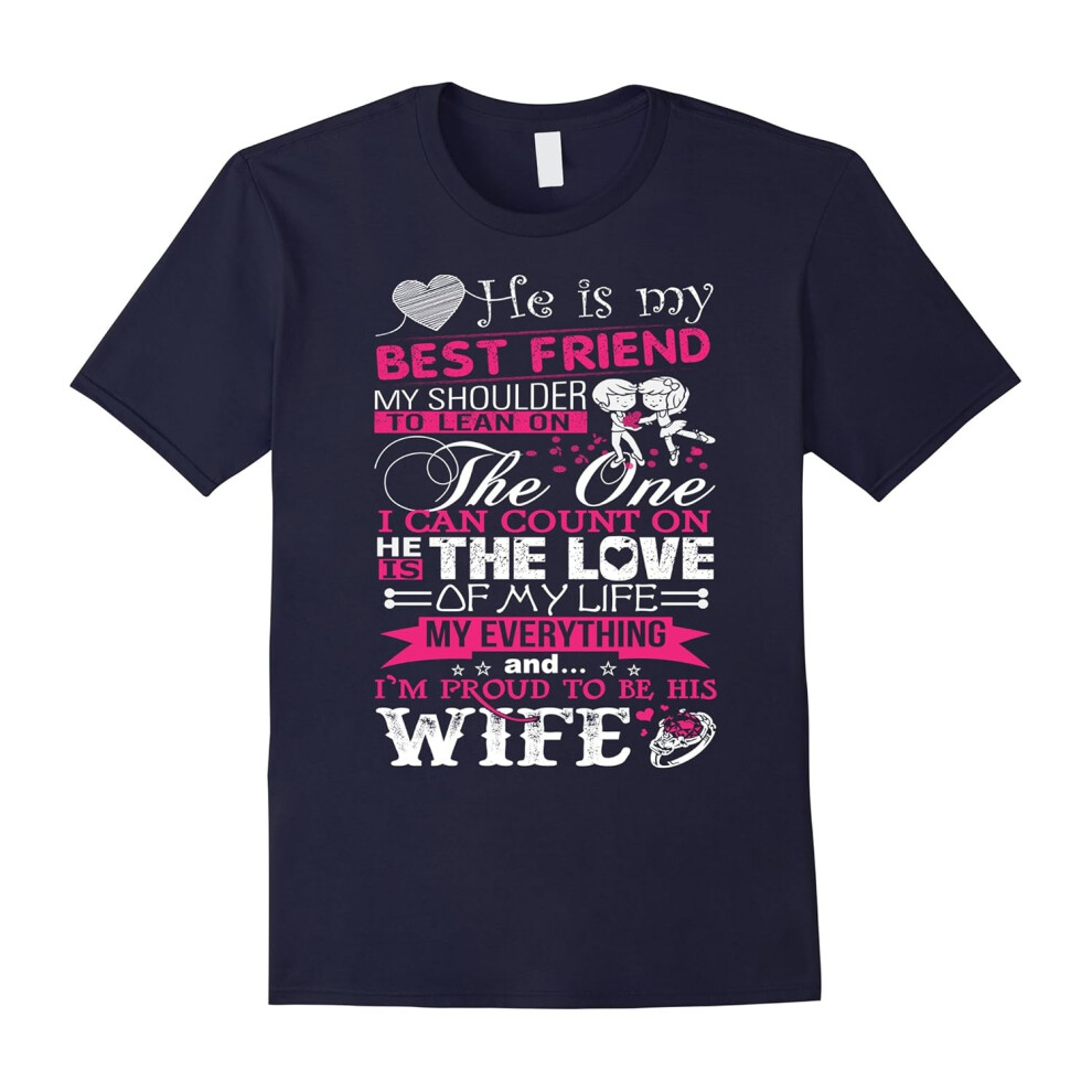 (XXL) I'm Proud To Be His I Love My Awesome Husband Women's T-Shirt-Father's Day