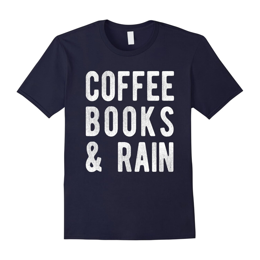 (L) Coffee Books and Rain Tshirt Hot Trend Coffee Lovers Gift-Father's Day