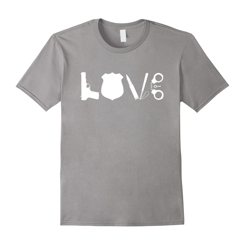 (XXL) Police officer symbol love â Cool policeman shirt-Father's Day