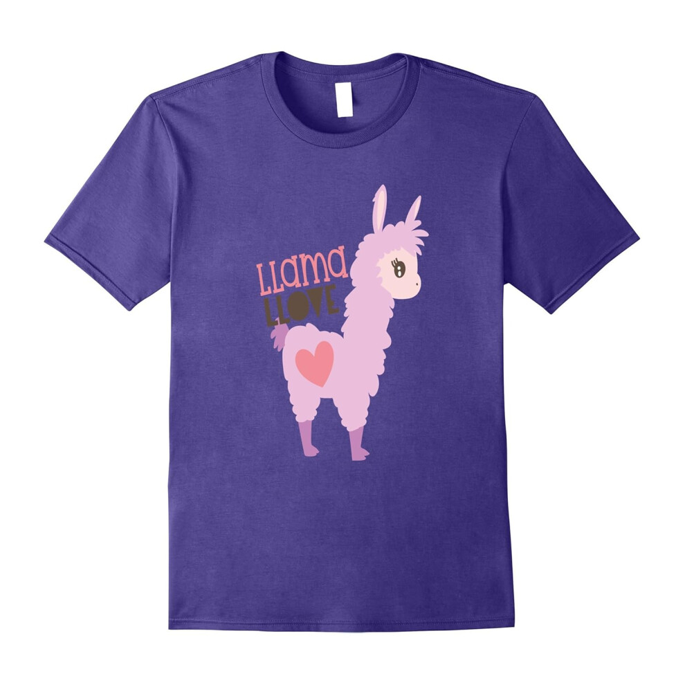 (XXL) Funny Llama Love Shirt Lama Valentines Cute Alpaca Bestie-Father's Day