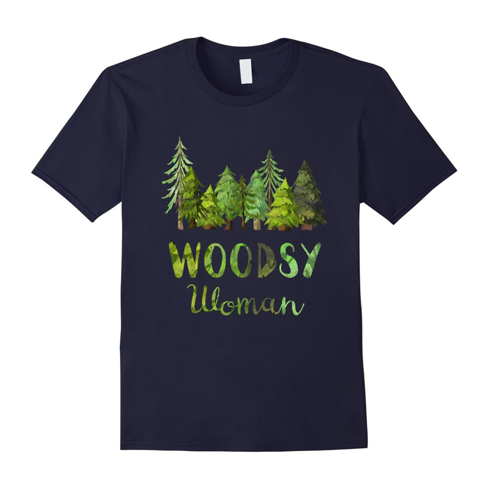 (M) Woodsy Woman T-Shirt â Outdoor Camping Nature Lovers Tee-Father's Day