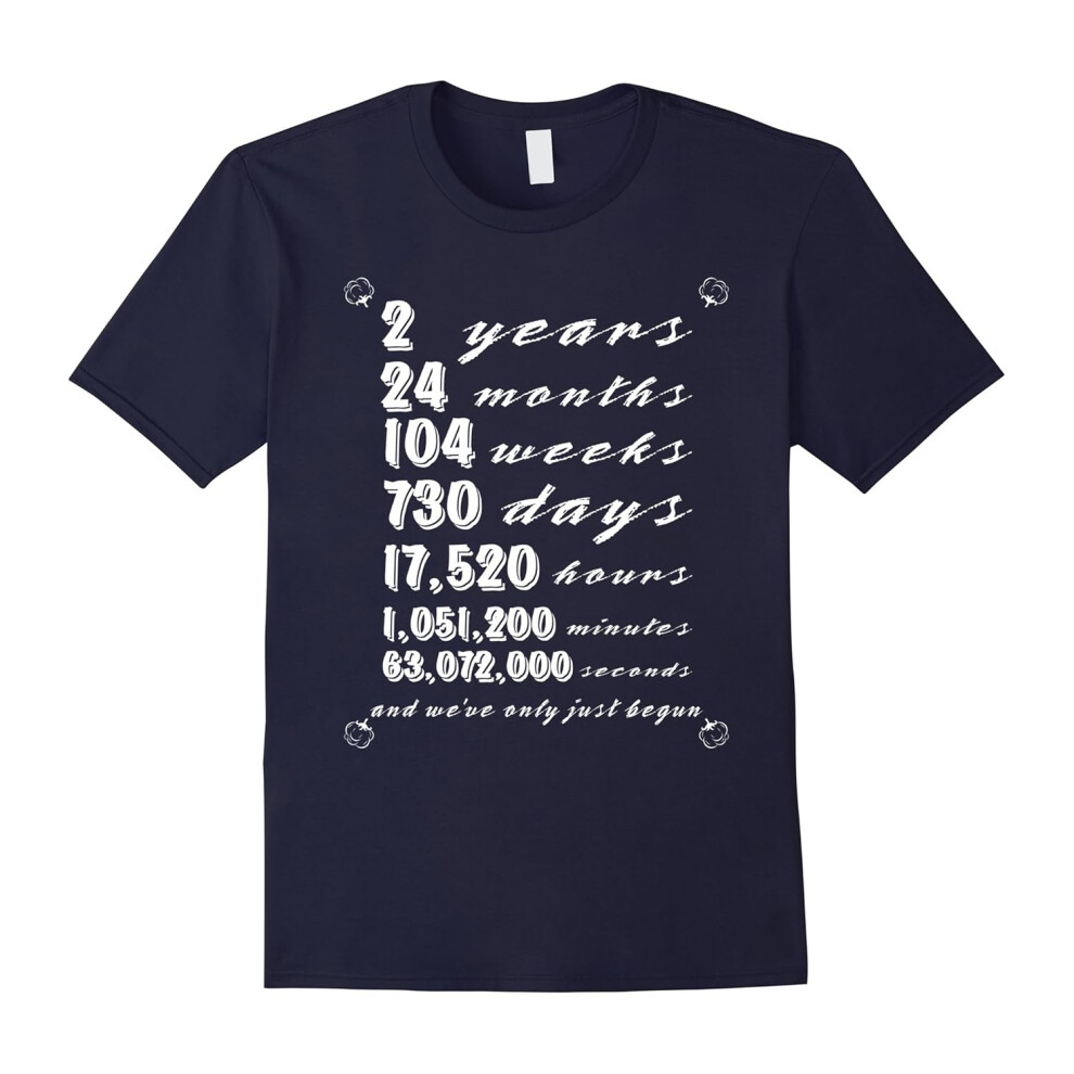 (XXXL) Second Wedding Anniversary Gifts 2nd T-Shirt For Him & Her-Father's Day