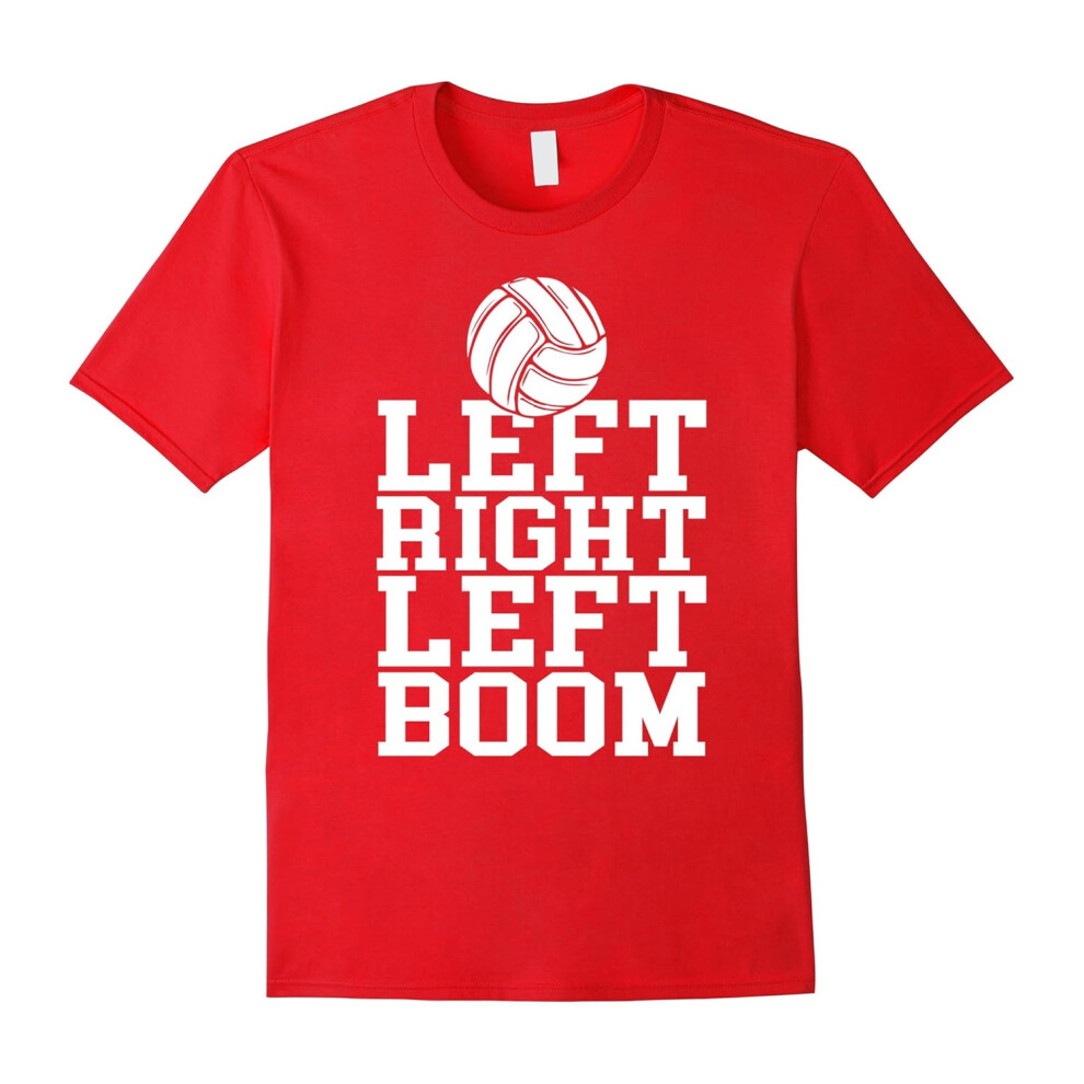 (L) Left Right Left Boom T Shirt �� Volleyball Lovers T-Shirt-Father's Day