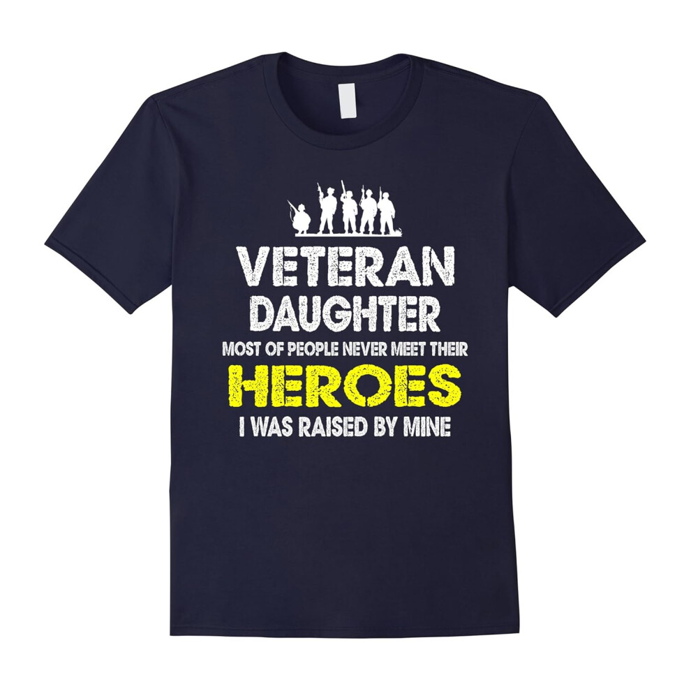 (XL) Veteran Dad Hero T Shirt-Father's Day