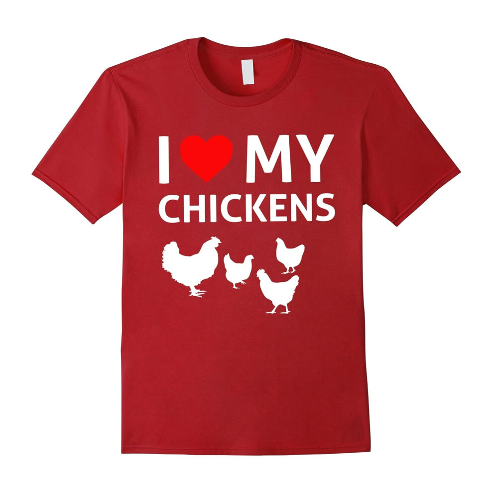 (XXXL) I Love My Chickens T-Shirt â Chicken Shirt-Father's Day