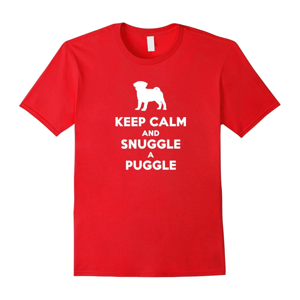 (XXL) Keep Calm And Snuggle A Puggle Dog Lover Pug Shirt-Father's Day