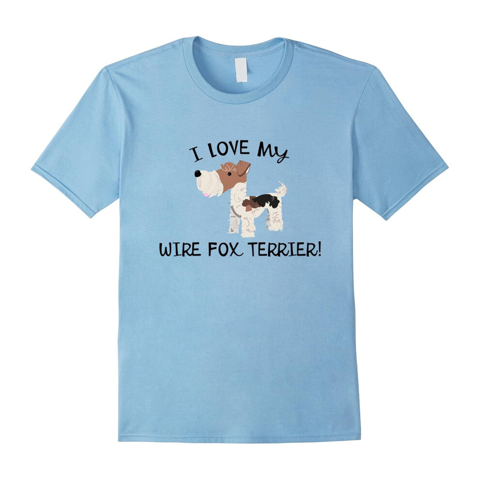 (XL) I Love my Wire Fox Terrier shirt-Father's Day