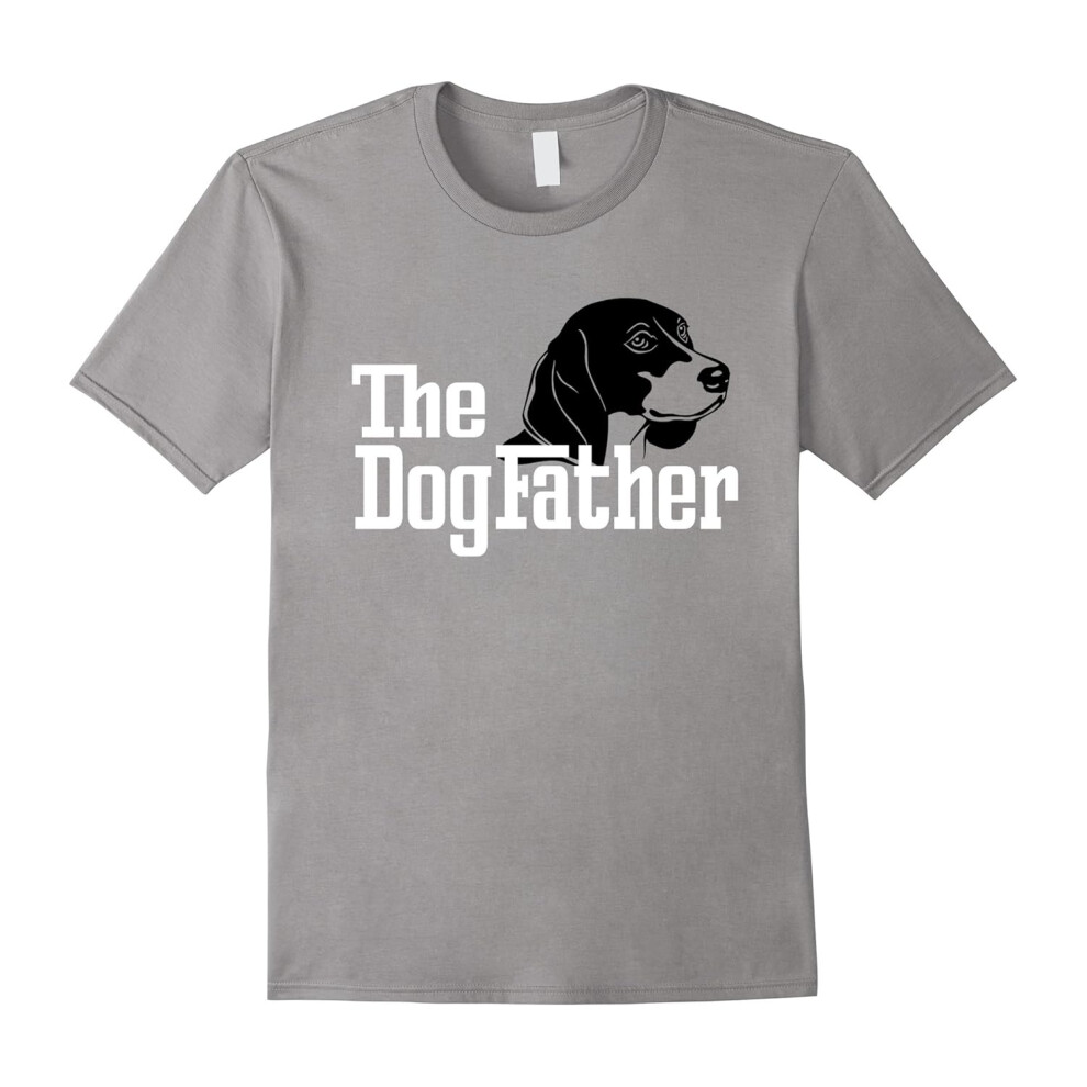 (M) The Dogfather Beagle T-Shirts Father Papa Dog Lover Gifts-Father's Day