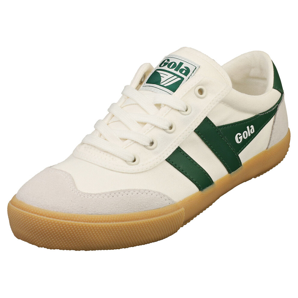 (9) Gola Badminton Womens Casual Trainers in Off White Green