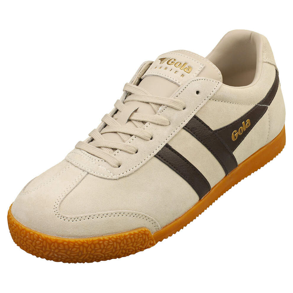 (9) Gola Harrier Mens Classic Trainers in Wheat