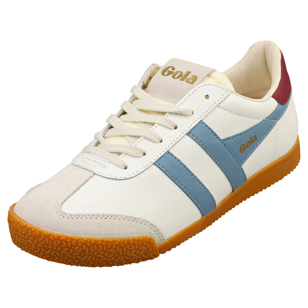 (8) Gola Elan Womens Fashion Trainers in White Blue