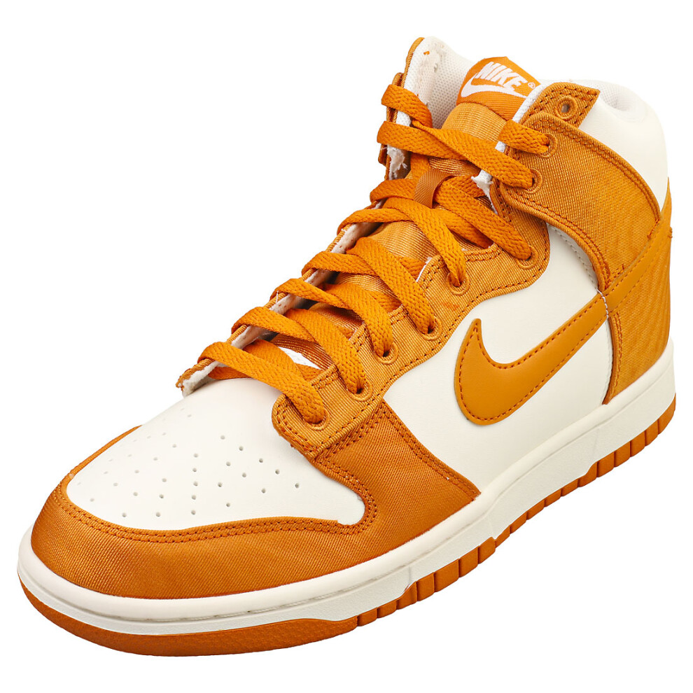 (10.5) Nike Dunk Hi Retro Se Mens Fashion Trainers in Monarch White