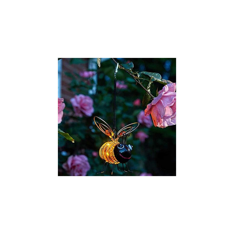 Large Solar Powered Hanging Bee Light Garden Decorative Ornament