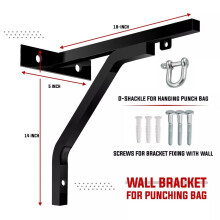 18" Standard Wall Bracket Steel Mount Hanging Stand for MMA Punch Bag