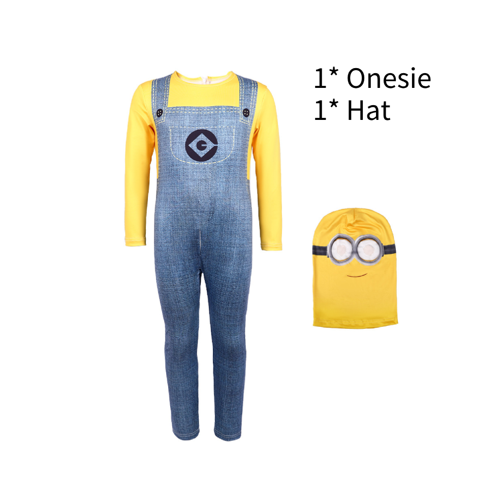 Sloert (110(For Children)) Despicable Me Minions Cosplay Onesie Costume Party Performance Clothes Halloween
