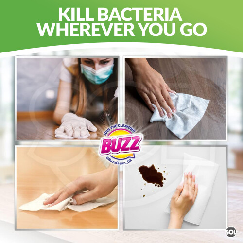 Buzz All Floor Wipes - 30pk Apple | Ultra Strong, Extra Large 2