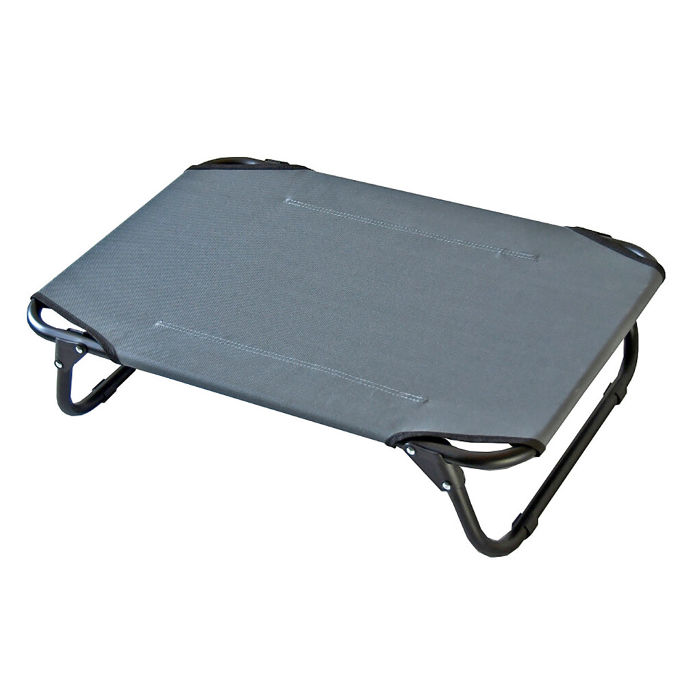 Medium Elevated Dog Bed Folding Camping Cot Grey