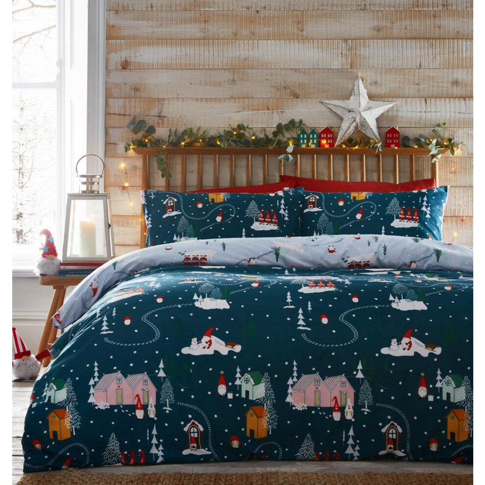 (King) Christmas Bedding Gonks Duvet Cover Set