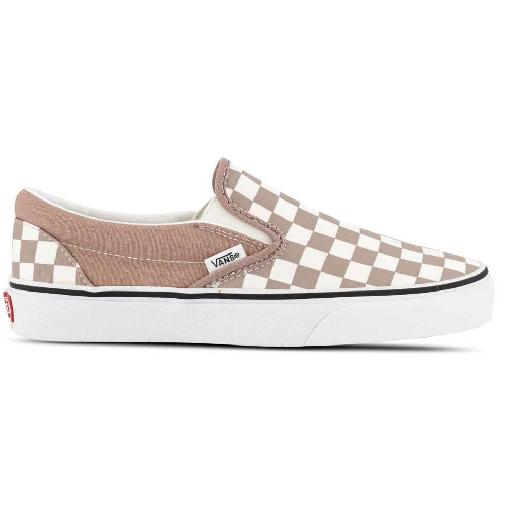 (US 12) Vans Classic Slip On Canvas Sneaker Shoes Chess Check - Etherea/True White