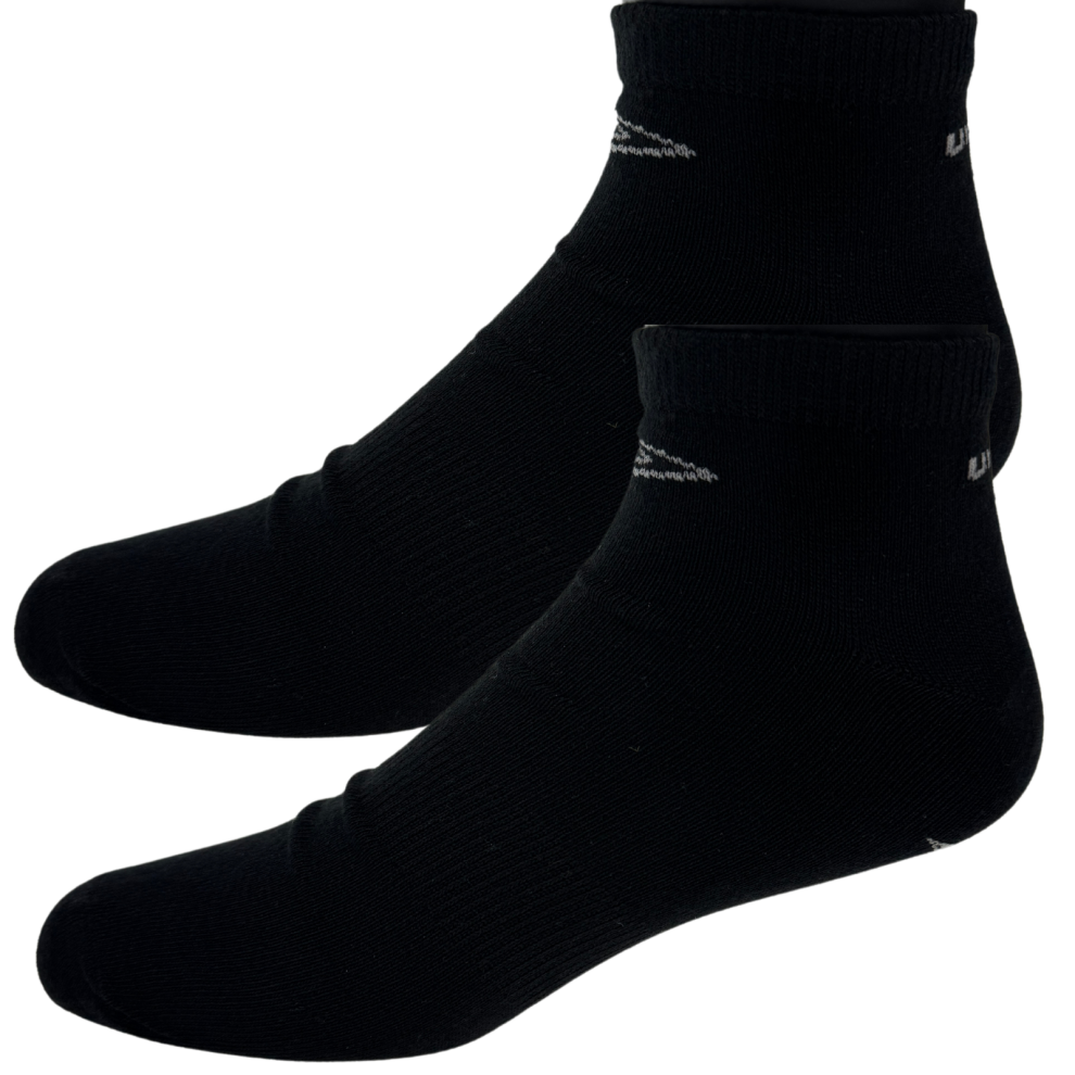 (EU 43-46) Umbro Mens Trainer Ankle Socks - Black - 1 Pack of 3 Pairs