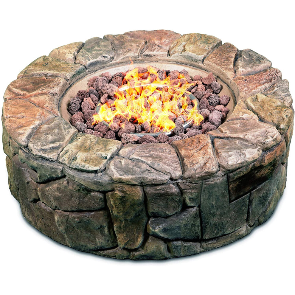 Centurion Supports Kaluya Bronze Eco Stone Finish Gas Fire Pit 40000 BTU - Image 5