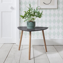 (Storm Grey and Natural Pine) Malme Large Side Table Occasional