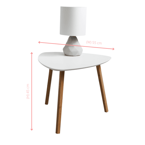 Noa and Nani (Classic White and Natural Pine) Malme Large Side Table Occasional 2