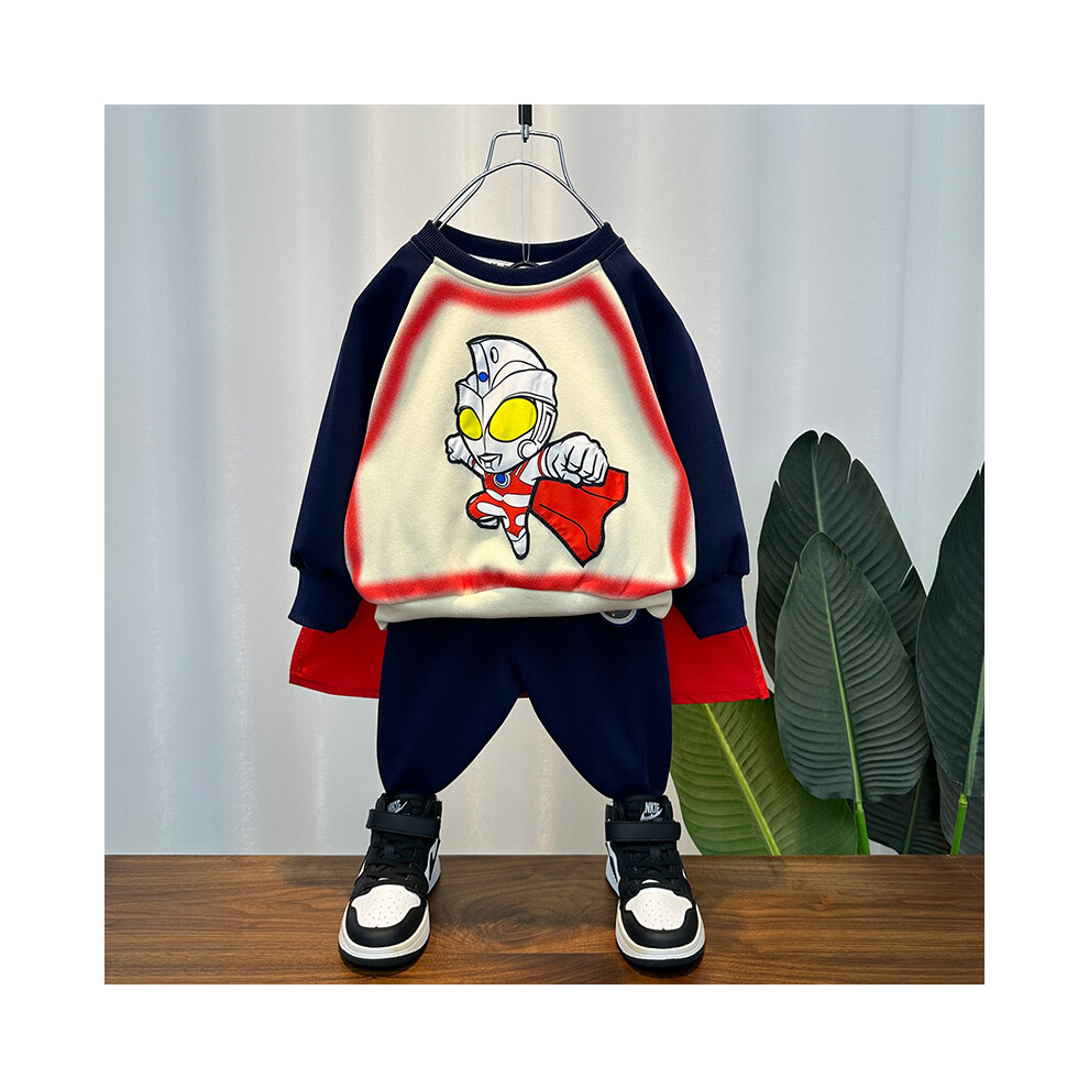 (Red, 100cm) Red Stylish And Blue Ultraman Boys Two Piece Suit For Fall Season With Comfortable Fit-image-OPC-PFGGQDW-NEW