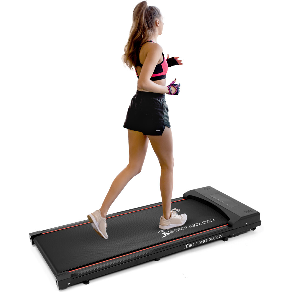 Strongology Home & Office Ultra Quiet 560W Adjustable Speed Slimline EVOLUTION Treadmill with LED Display - Fully Assembled