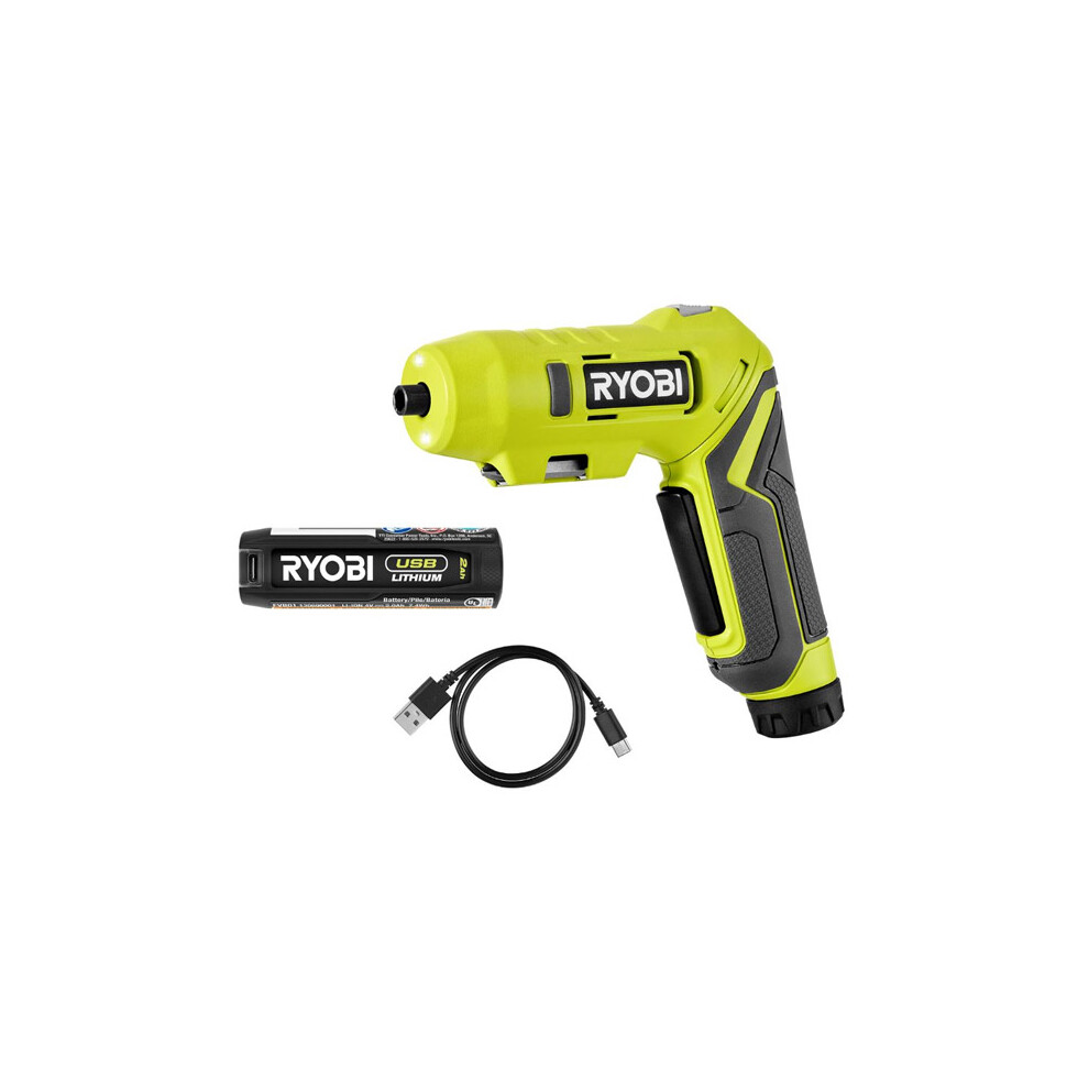 Ryobi USB Lithium Pivoting Screwdriver Kit (1 x 2.0Ah) 4V - RSDP4-120G