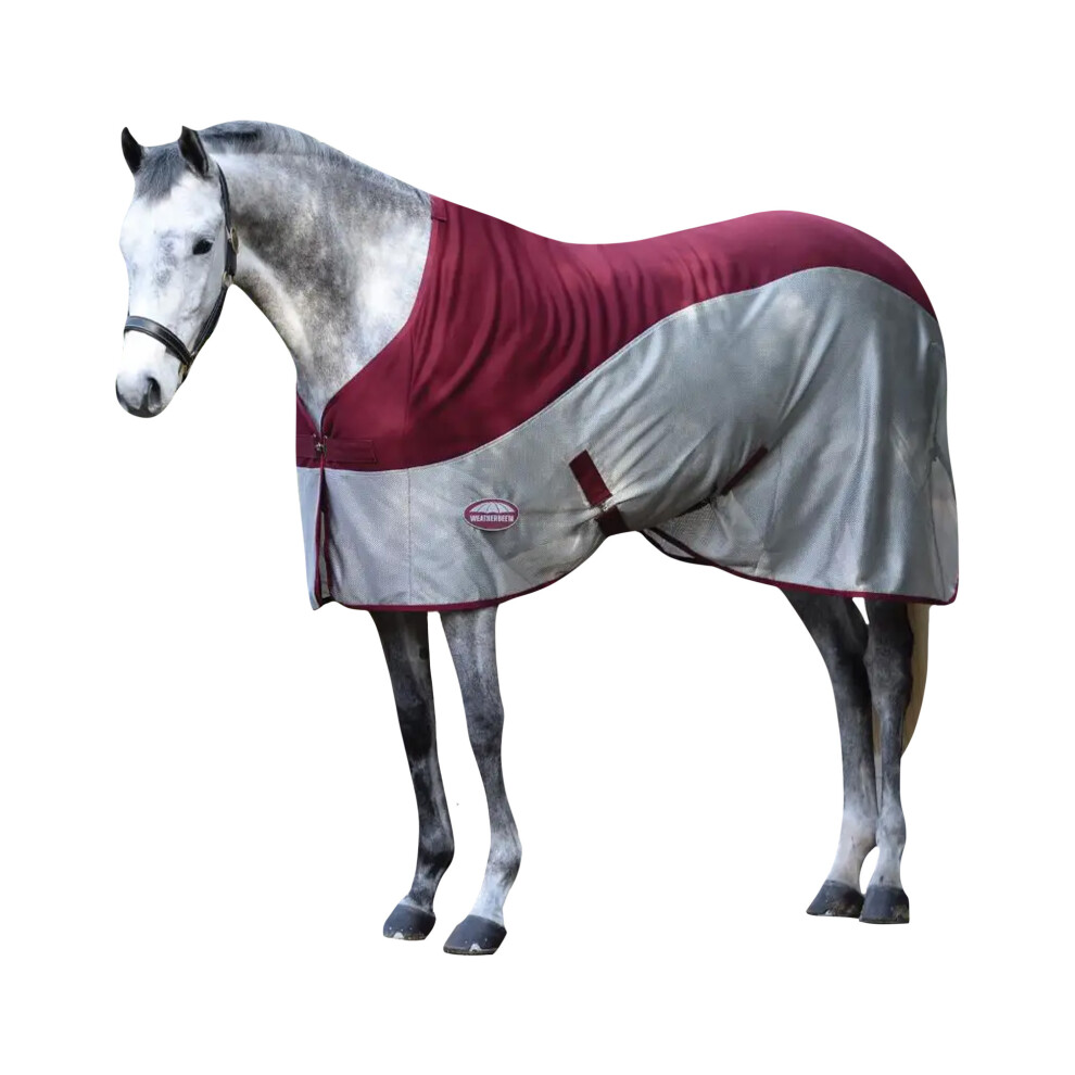 (6ft, Burgundy/Grey) Weatherbeeta Micro-Air Standard Neck Cooler Rug