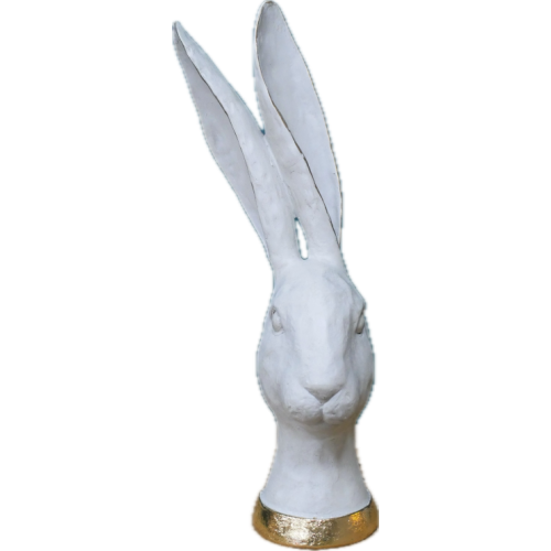 Rabbit Head Bust Ornament | GREY| Contemporary Home Decor | Large