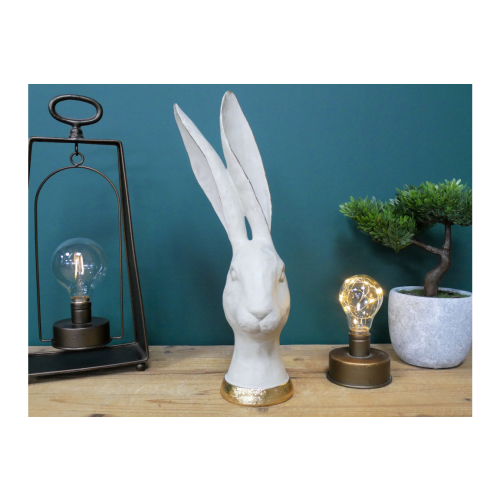 Rabbit Head Bust Ornament | GREY| Contemporary Home Decor | Large 1