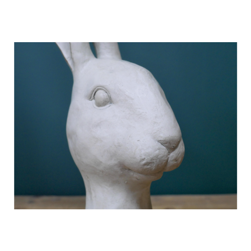 Rabbit Head Bust Ornament | GREY| Contemporary Home Decor | Large 2