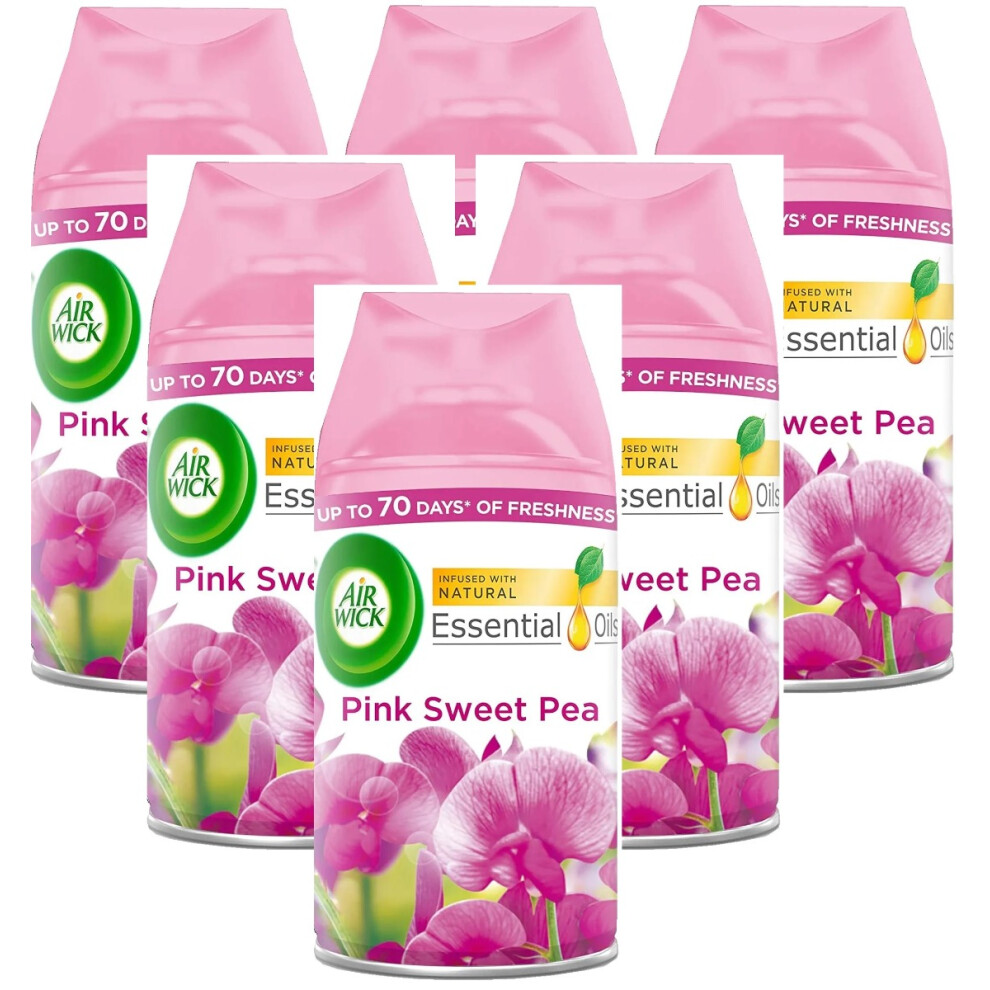 6 x Air Wick Freshmatic Automatic Spray Refill 250ml - Pink Sweet Pea