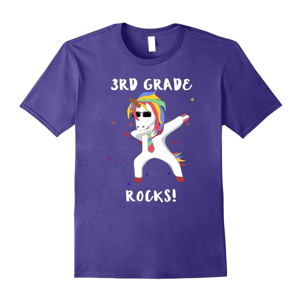 (S) 3rd Grade Rocks Unicorn Dab Shirt Back To School Gifts-Father's Day