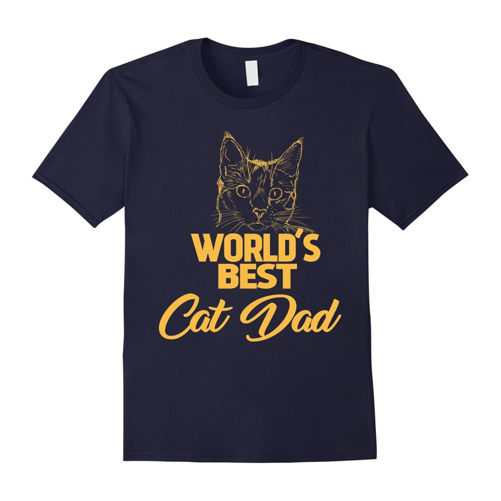 (XXXL) Best Cat Dad Shirt Funny Cat T-Shirt-Father's Day