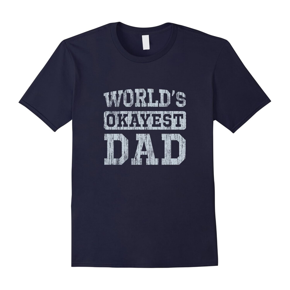 (S) Vintage World's Okayest Dad T-Shirt-Father's Day