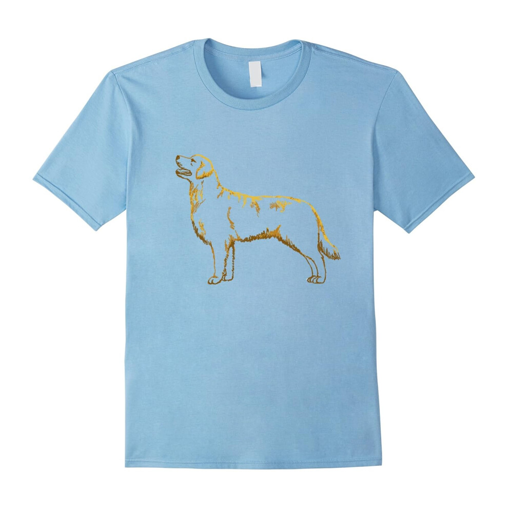 (M) Golden Retriever Dog T Shirt I Love Golden Retriever-Father's Day