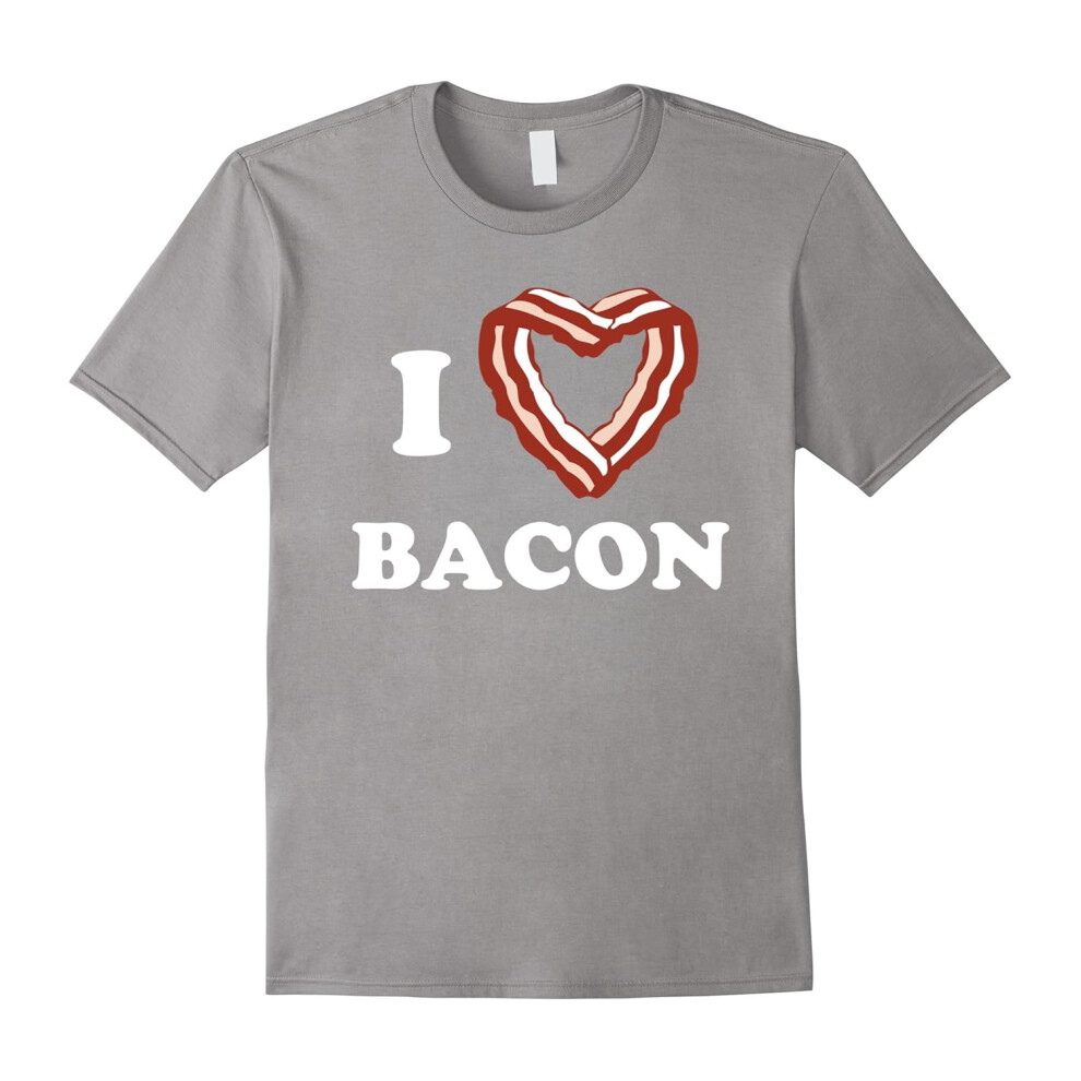 (XL) I Love Heart Bacon T-Shirt-Father's Day