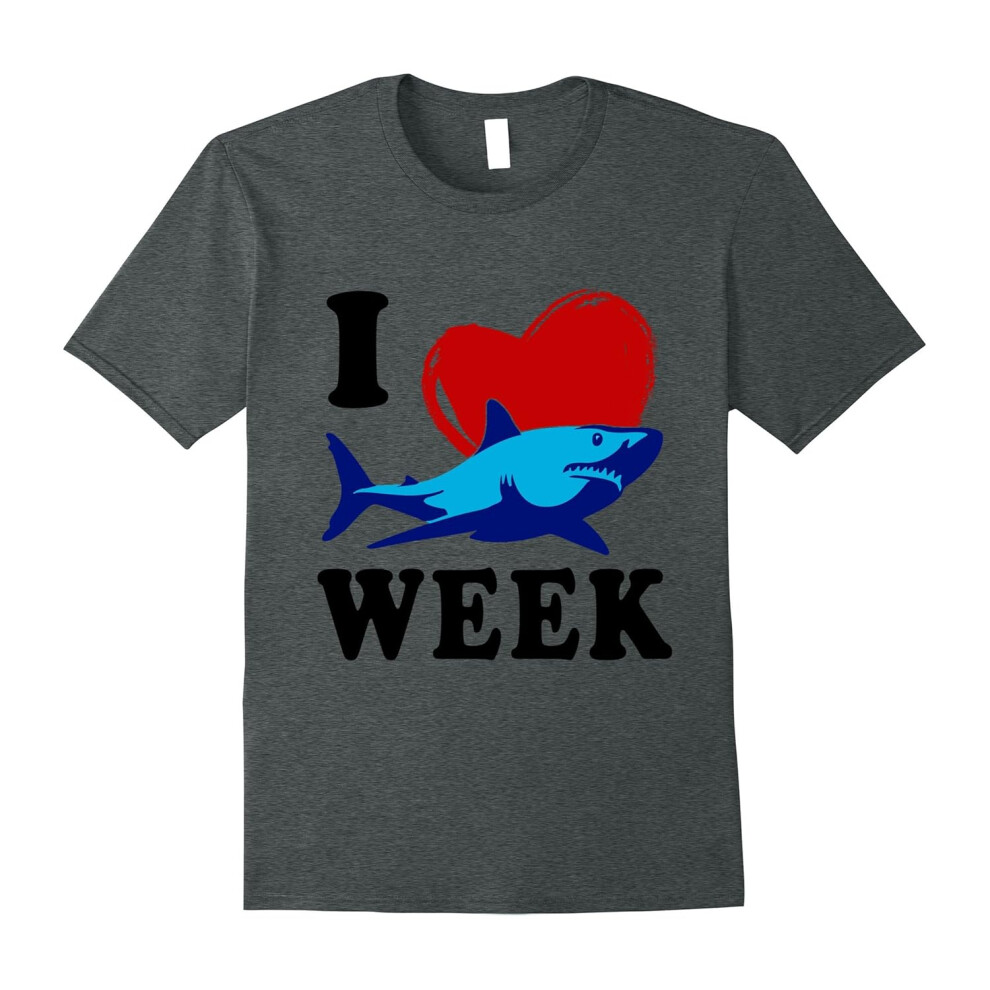 (XL) I Love Shark T-Shirt, Week Of Shark Shirt-Father's Day