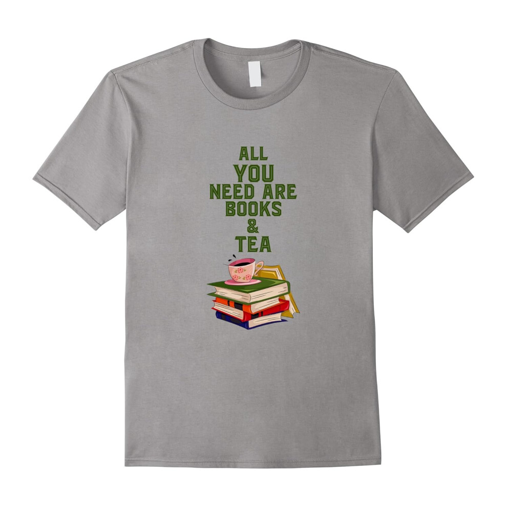 (M) Coffee And Book Lovers T-Shirt, Funny Read Day Quotes Gift-Father's Day