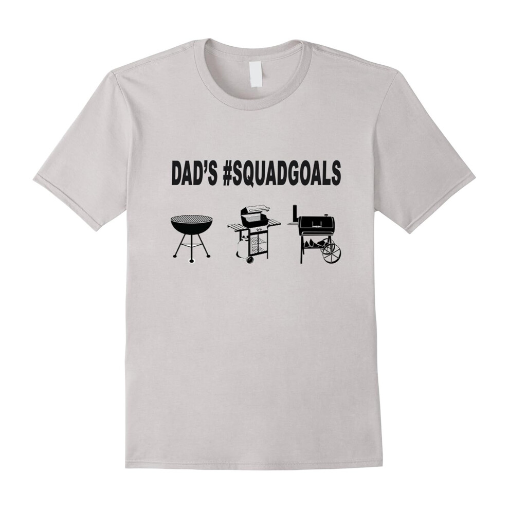 (XXL) Men's Dad's #SquadGoals BBQ Grill Smoker Funny T- Shirt-Father's Day