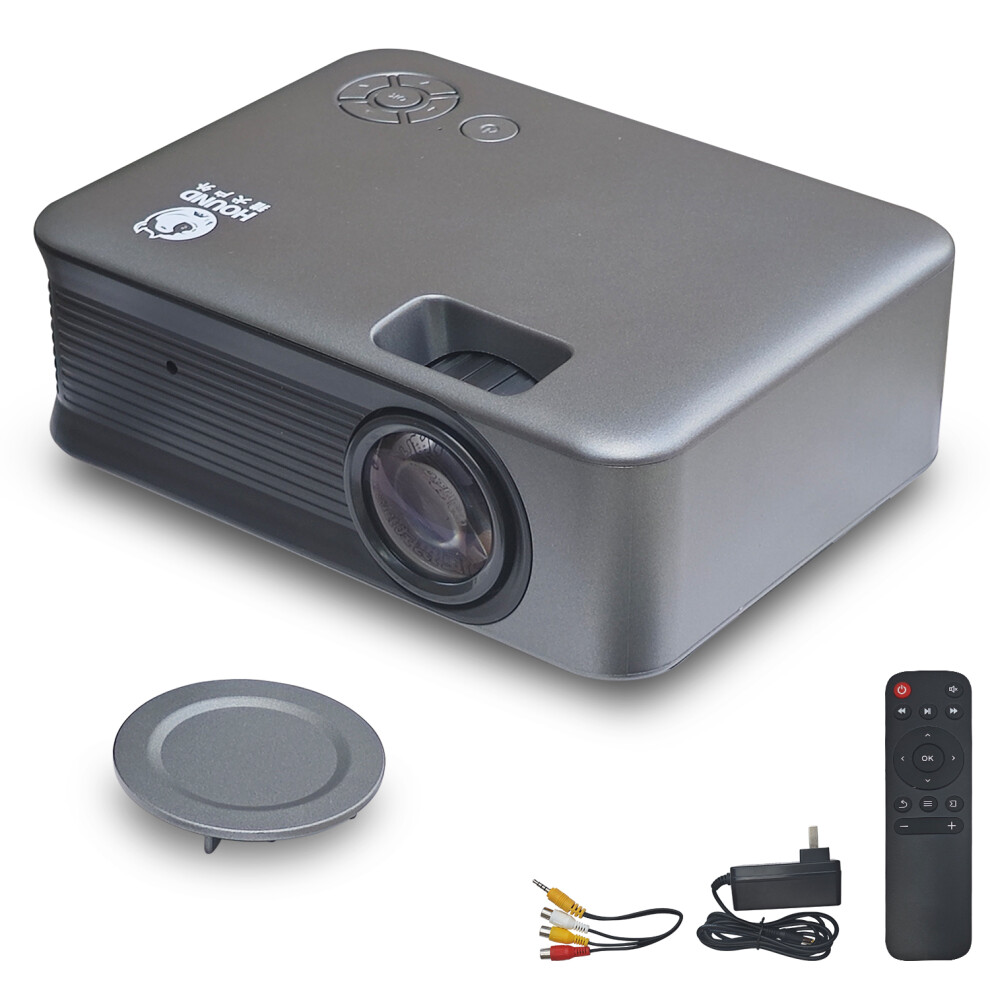 (Black) Portable Mini Projector, Home Theatre Movie 1080P Black 647297382473