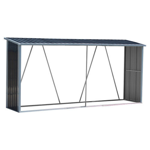 XLarge Outdoor Storage Shed Toolshed Yard Garden Log Store Galvanized Anthracite 2