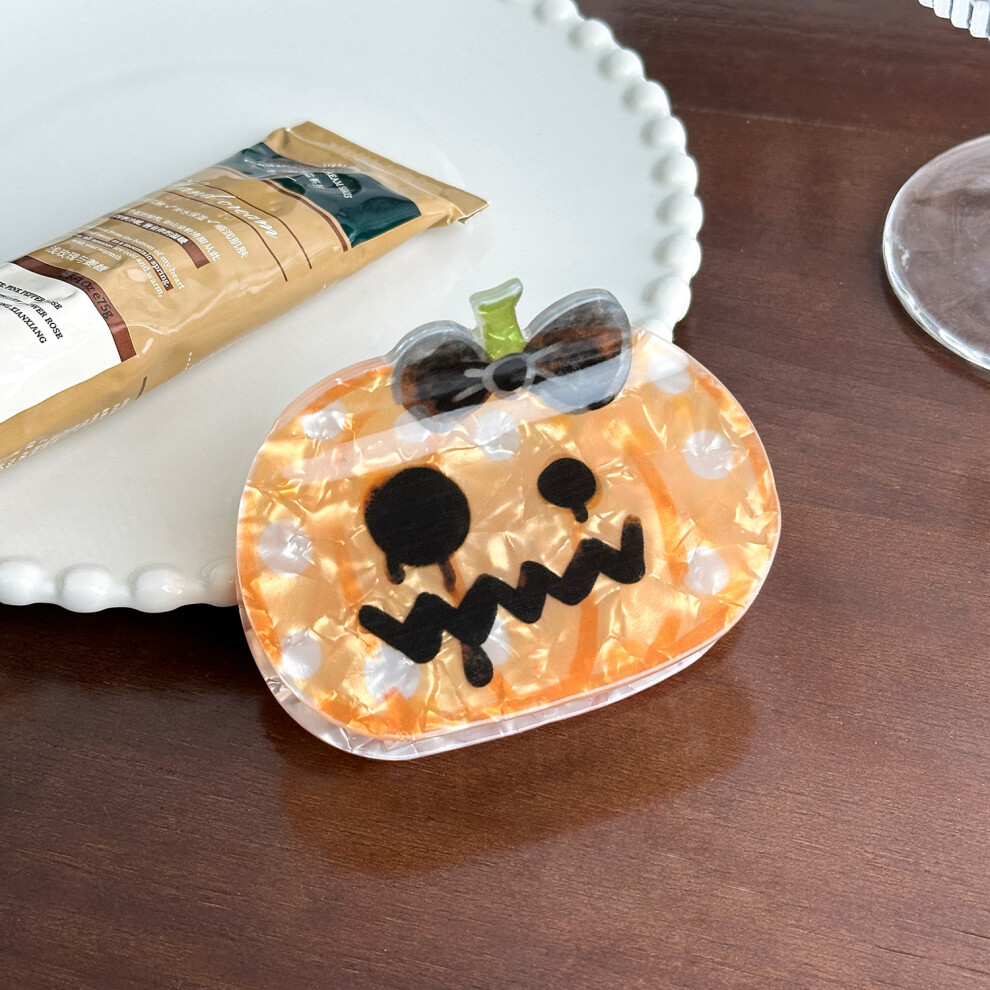 (Scary Pumpkin) Unique Dark Style Halloween Hair Clips With Pumpkin And Ghost Designs For Women-image-OPC-PFGHM5F-NEW
