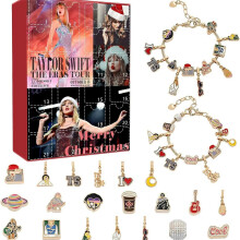 (A) Taylor Swift Christmas Advent Calendar Bracelet Kit 24-Day Countdowns Xmas Gift