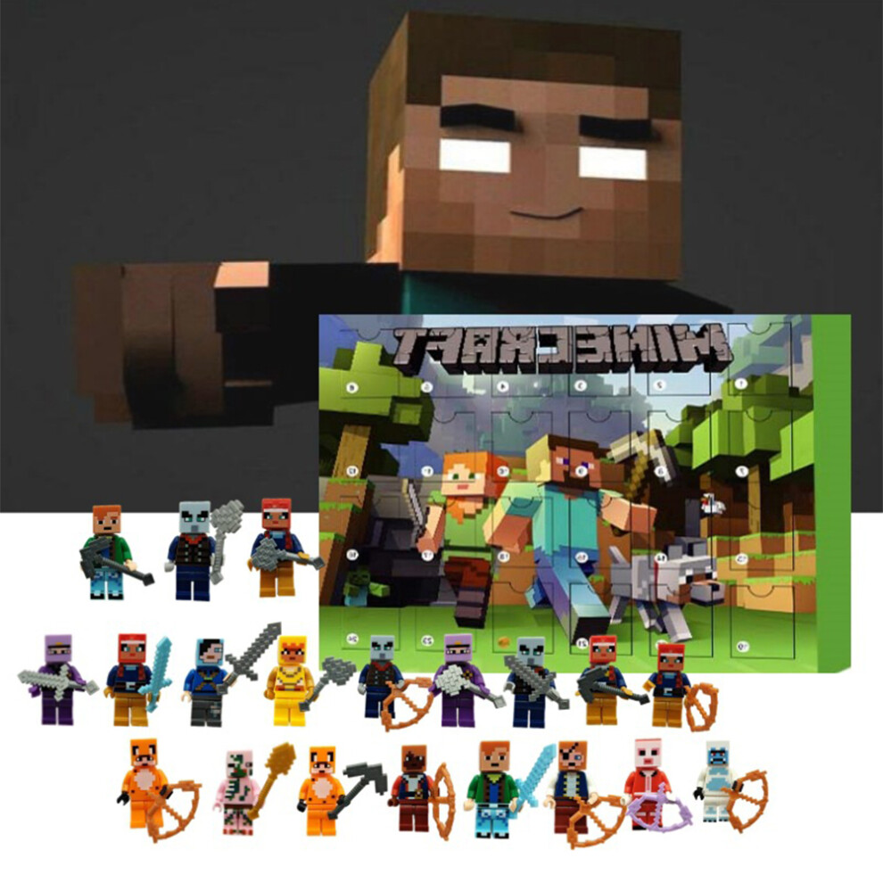 Minecraft Figures Toys Christmas Advent Calendar Countdown Surprise Xmas Gift