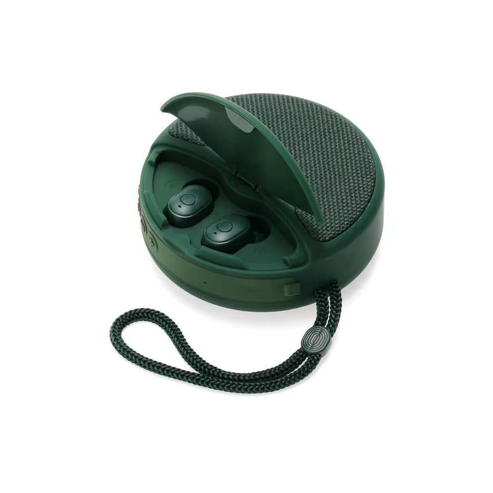 (Green) Portable Earphones Headset Bluetooth Speaker Integrated Wireless 3D Stereo Subwoofer Fm Radio-image-OPC-PFGHMGQ-NEW